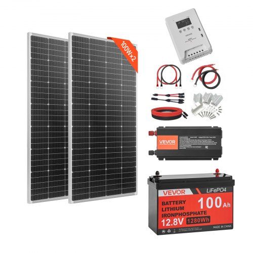 Complete 400 W Off‑grid zonne‑energieset voor campers, boten en een huis