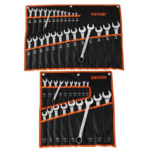 Complete 44‑delige combinatiesleutelset voor autoreparaties en doe‑het‑zelfprojecten