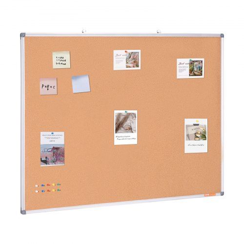 Groot kurkbord 120 × 90 cm: flexibel prikbord voor thuis, school en kantoor
