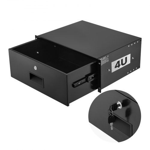 4U afsluitbare racklade voor 19‑inch serverracks – stevige bescherming en georganiseerd kabelbeheer