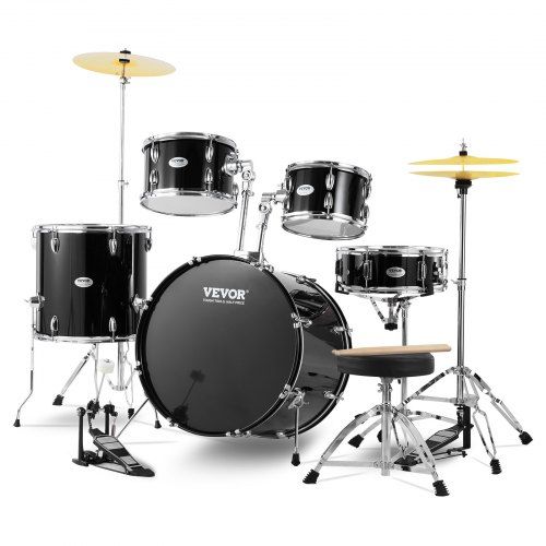 Complete 5‑delige drumkit voor beginners en volwassenen – alles wat je nodig hebt om te starten