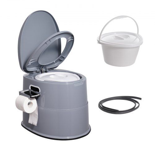 5 L Draagbaar Campingtoilet met Telefoonhouder – Compact, Lichtgewicht en Geurvrij