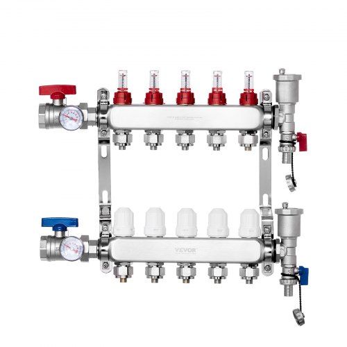 Efficiënte 5‑taks PEX‑warmteverdeler voor stralingsverwarming – Installatie, prestaties en gebruikservaringen
