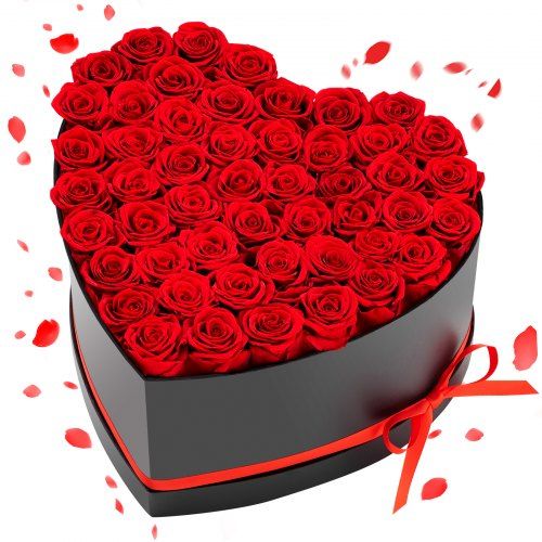 Eeuwige rozen in een hartvormige geschenksdoos – een tijdloos romantisch cadeau