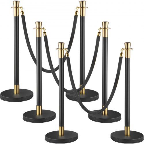 Stabiele 6‑delige afzetlintset voor crowd control – Robuuste en elegante oplossing voor elke locatie