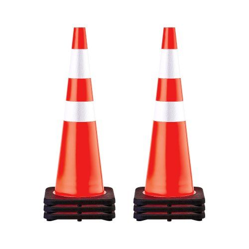 36‑inch verkeerskegels (6‑pack) – stevige, reflecterende bescherming voor elke situatie
