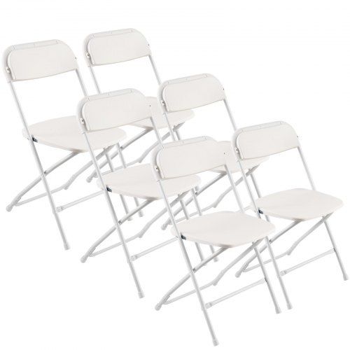 6‑pack witte opvouwbare stoelen – stijlvol, sterk en direct klaar voor gebruik