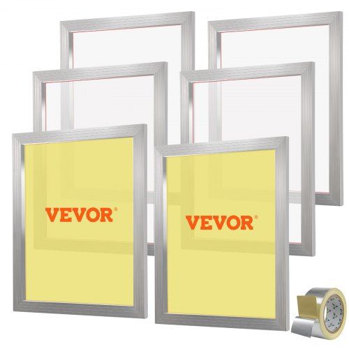 Optimale zeefdrukframes voor hobby‑ en kleine‑zaak: 6‑pack aluminium 20×24″, 160 mesh