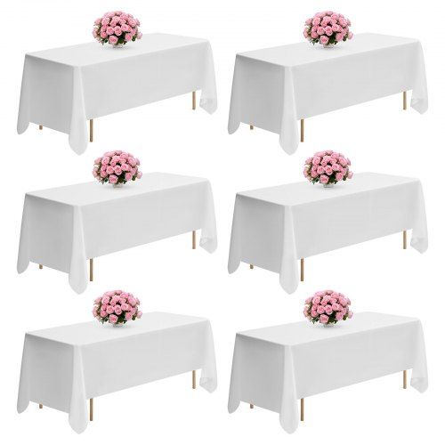 Elegant, herbruikbaar tafelkleedset van 6 stuks – Zwart polyester voor elke gelegenheid