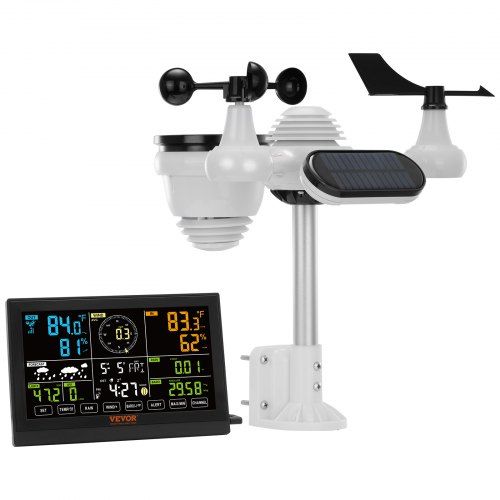 7‑in‑1 Draadloos Weerstation met Buitensensor – Groot 7,5‑inch Display
