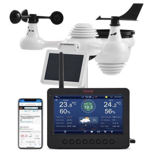 Ontdek het 7‑in‑1 WLAN‑weerstation met 7,3‑inch TFT‑display