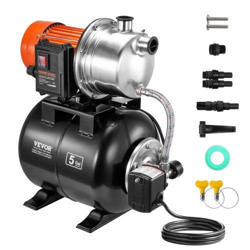 Deze krachtige 735 W ondiepe putpomp met druktank: Een praktische oplossing voor tuin‑ en landbouwirrigatie