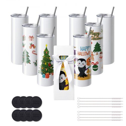 8‑pack rechte sublimatiebekers 30 oz – veelzijdig, duurzaam en klaar voor creatief personaliseren