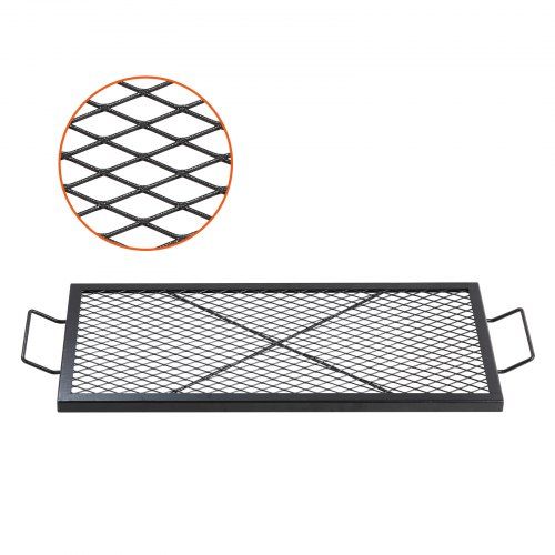 Zwart Vuurkorf Grillrooster 81 × 38 cm – ideaal voor koken boven open vuur