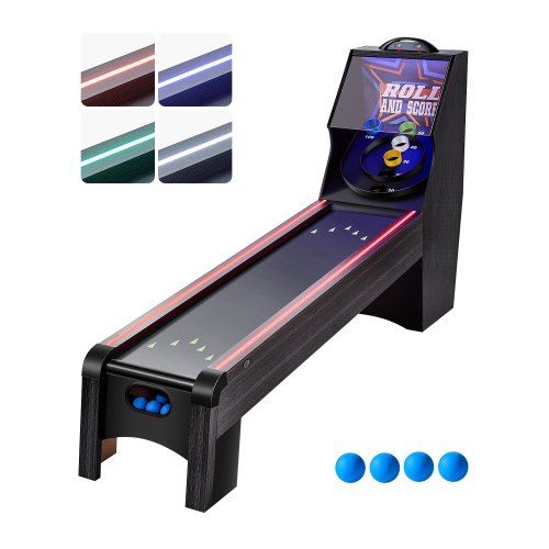 9‑voet Roll & Score skeeball arcade tafel – ultieme spelervaring voor thuis