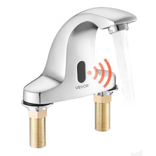 Touchless wastafelkraan in verchroomd zilver – modern gemak voor elke badkamer