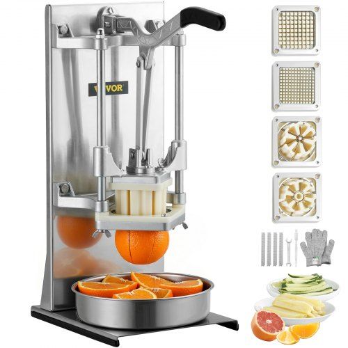 Verticale Aardappelsnijder met Vier Verwisselbare Messen – Efficiënt Snijden in de Keuken