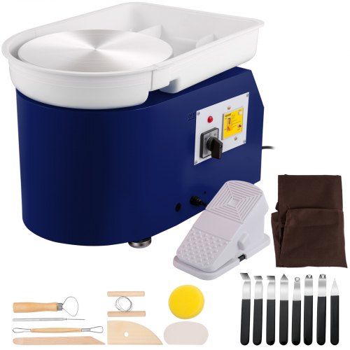 Compact keramisch aardewerkwiel 28 cm, 0‑300 RPM – Ideaal voor beginners en thuisgebruik