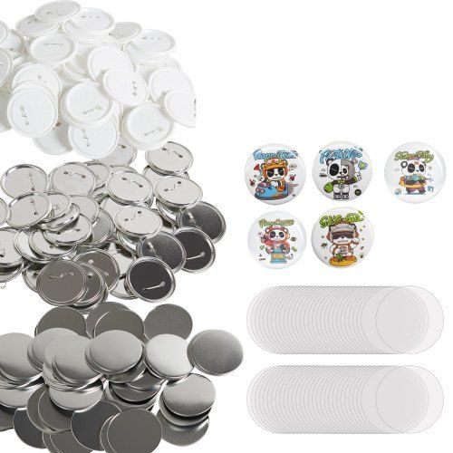 Complete DIY‑kit voor 75 mm knoppen: 200 onderdelen voor creatieve hobbyprojecten