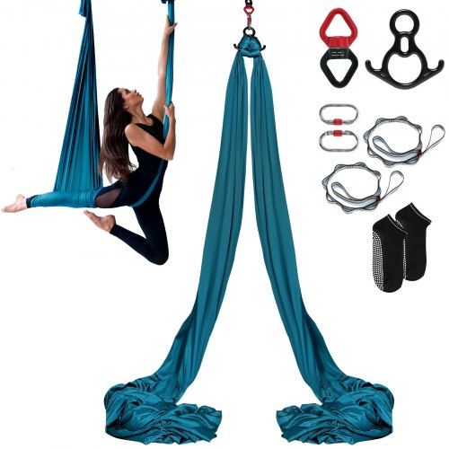 Paarse Aerial Yoga Hangmatset 8 × 2,8 m – Veilig en Veelzijdig voor Thuis en Studio