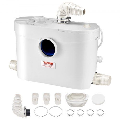 Krachtige macerator afvoerpomp met 900 W en 180 l/min – ideale oplossing voor sanitaire installaties