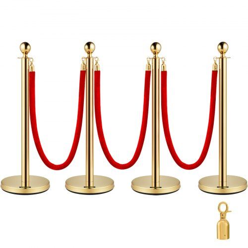 Gouden crowd control stanchions – stijlvolle en duurzame oplossing voor elke gelegenheid