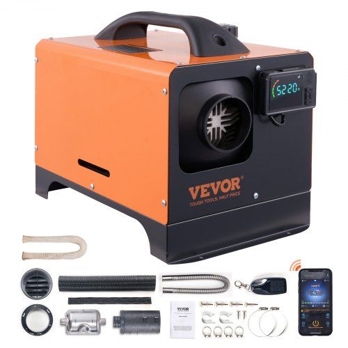 12V Dieselairkachel 8 kW – krachtige, draagbare verwarming voor auto, camper en boot