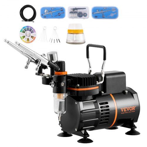 Airbrush set met stille compressor: veelzijdige creatieve tool voor kunst, voedsel en modellering