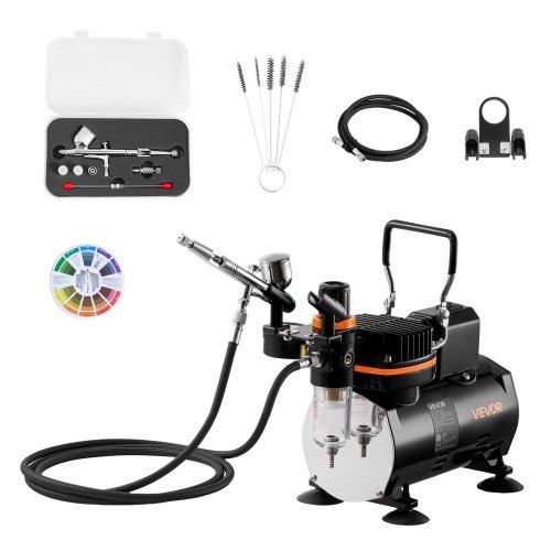 Airbrush Set 1/6 HP met compressor: Alles-in-één voor creatief vakmanschap