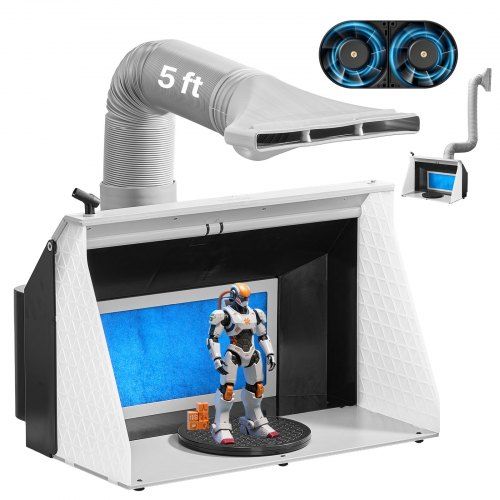 Handige draagbare airbrush‑spuitcabine voor modelbouw en creatieve projecten