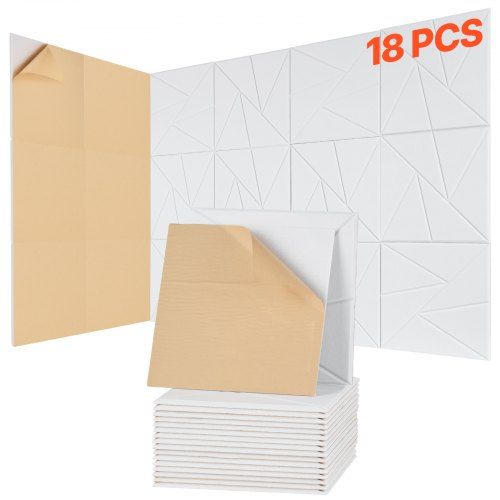 Optimale geluidsabsorptie met zelfklevende akoestische panelen (18 stuks)