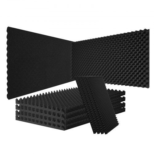 Eivormige akoestische schuimpanelen (set van 4) – effectieve geluidsisolatie voor studio, thuisbioscoop en kantoor