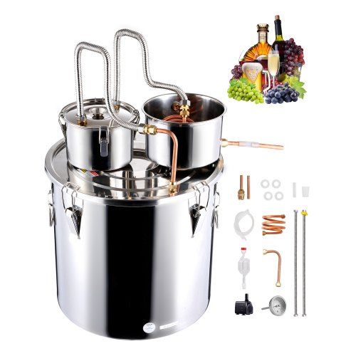 50 L Dual‑Condenser Distillatiekit voor thuisbrouwers: Een Complete Set voor Whisky, Wijn en Meer