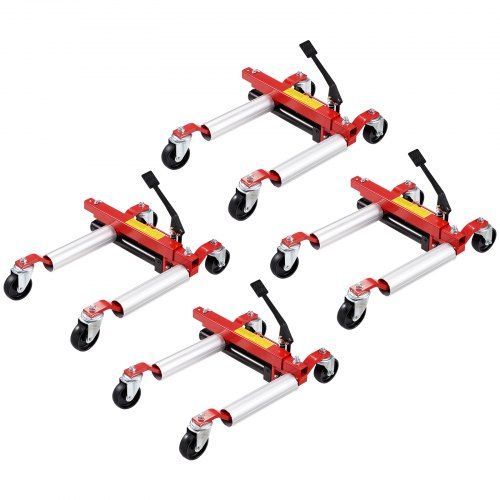 Hydraulische Wiel‑Dolly Set (4 stuks) – Gemakkelijk Voertuig Verplaatsen & Tillen tot 680 kg