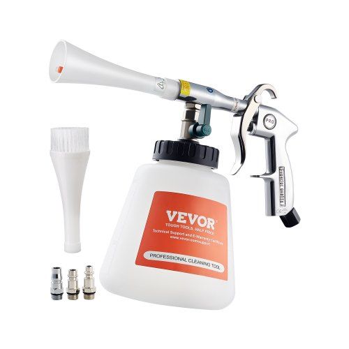 Efficiënt Autoreinigingspistool met 1‑liter Vortexreservoir en 360° draaibaar mondstuk