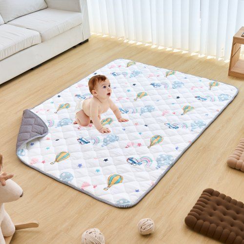 Comfortabele en veilige baby speelmat (150 × 200 cm) voor elke buiktijd