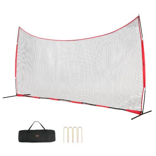 Backstop Net 620 cm x 140 cm – Draagbaar sportbarrièrenet voor honkbal, softbal, lacrosse, voetbal en meer
