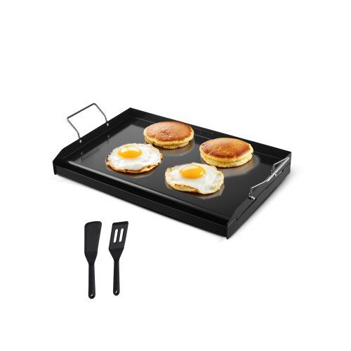 Bakplaat Grillpan van Koolstofstaal – Universeel voor Gas‑ en Elektrische Kookplaten