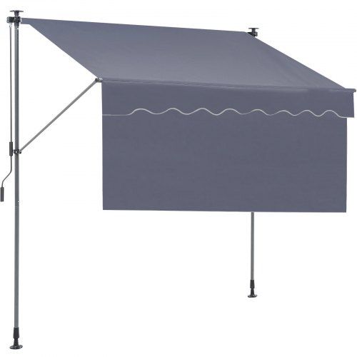 Balkonzonwering 3 × 1,2 m – Intrekbare klemzonwering met UV80+ bescherming