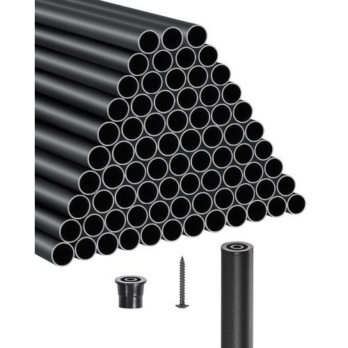 Matzwart aluminium baluster set – 101 stuks voor duurzame trap- en terrasleuning