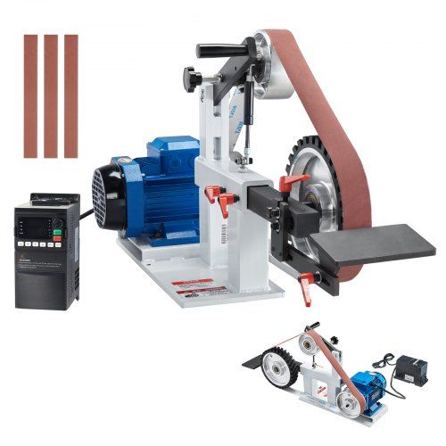 72 × 2 inch bandschuurmachine 1500 W met variabele snelheid – krachtige alleskunner voor metaal en meer