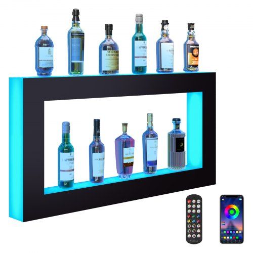 LED‑verlichte barplank met RF‑afstandsbediening en app‑besturing voor een zelfdebar