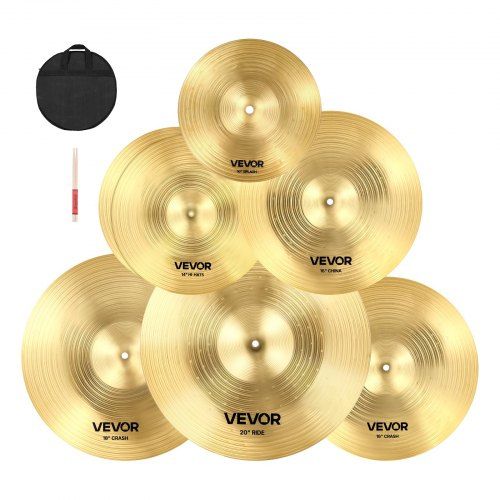 Complete 6‑delige bekkenset 355‑400‑455‑505‑254‑400 mm voor elk muziekgenre