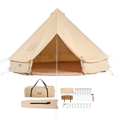 Bell Tent 3 × 2 m Yurt – Ruime, duurzame canvas tent voor alle seizoenen
