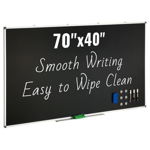 Groot magnetisch zwart krijtbord met aluminium frame – veelzijdig en duurzaam