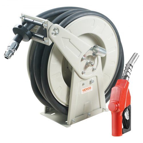Brandstofslanghaspel 1‑inch × 33 ft met automatische pistool – robuuste diesel‑ en kerosineoplossing