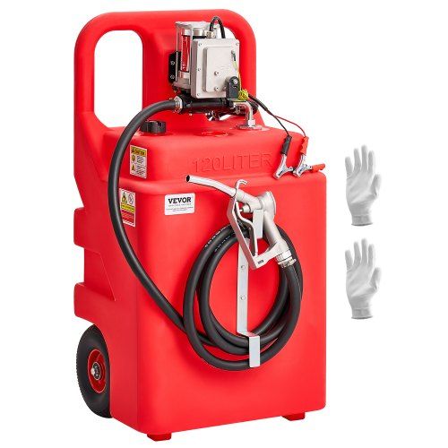 35‑gallon Brandstofcaddy met handmatige overdrachtspomp – robuuste, veelzijdige oplossing voor buitengebruik