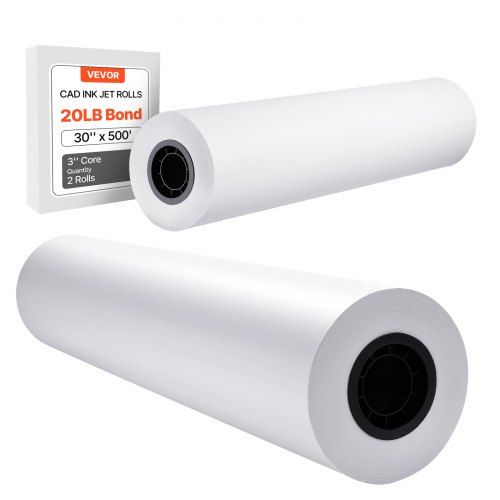 Breedformaat plotterpapier voor CAD en creatieve projecten – 2 rollen 762 mm breed