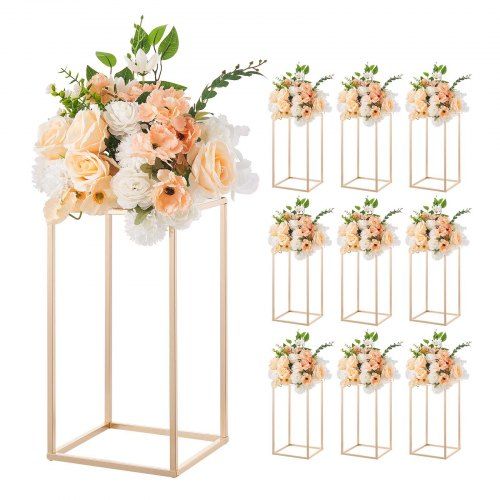 Elegante gouden bloemenstandaard voor bruiloften: 10‑delige set met stevige SPCC‑stalen constructie