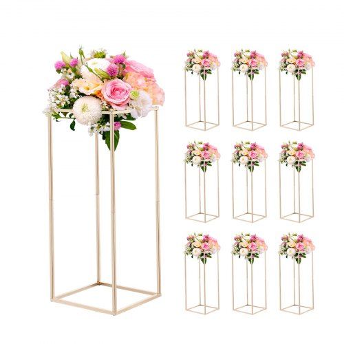 Gouden Bruidsbloemenstandaard 10‑delen – Elegante en robuuste decoratie voor elke feestelijke gelegenheid